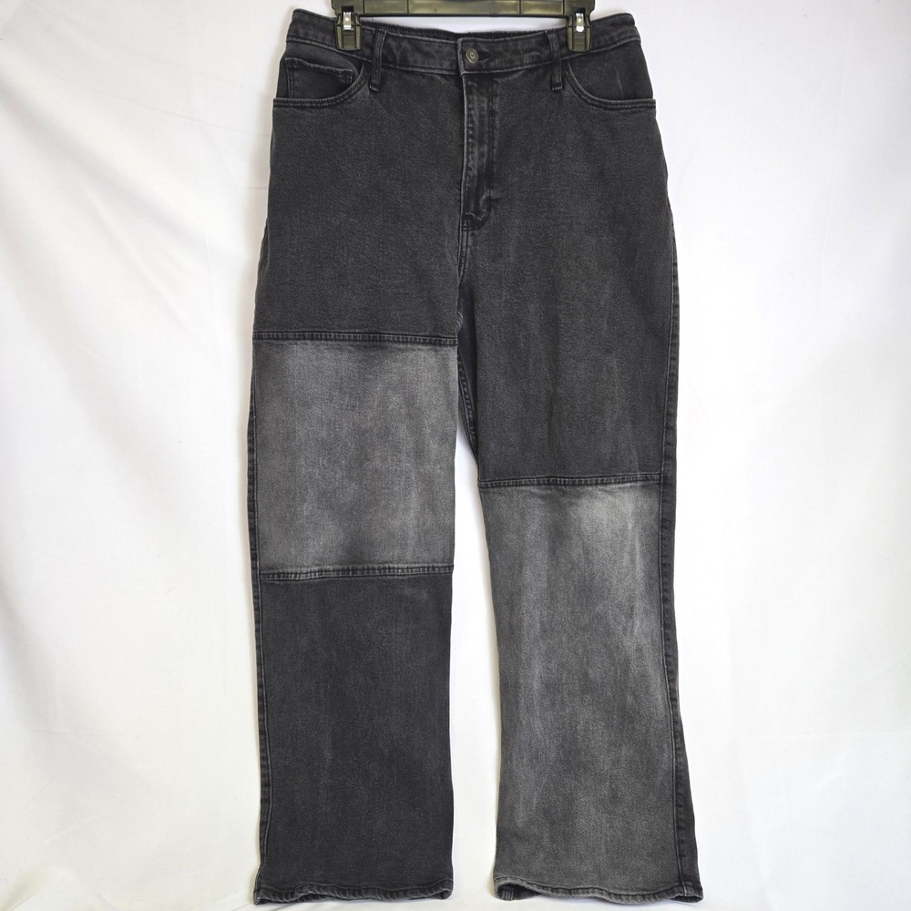 Hollister Ultra High Rise Dad Jean, Vintage Stretch, Black Gray, Juniors 13R 31"